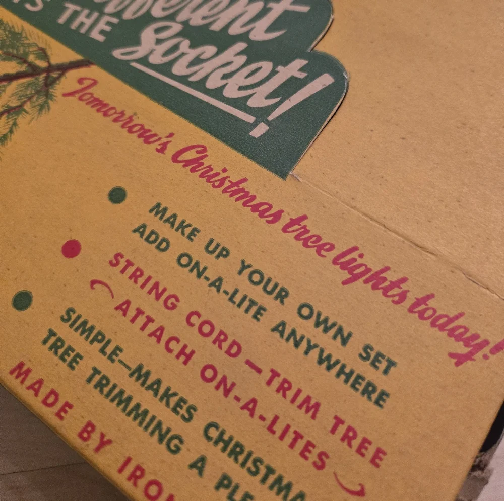 Set of 2 vintage On-a-Lite Christmas light boxes (boxes only, no lights)
